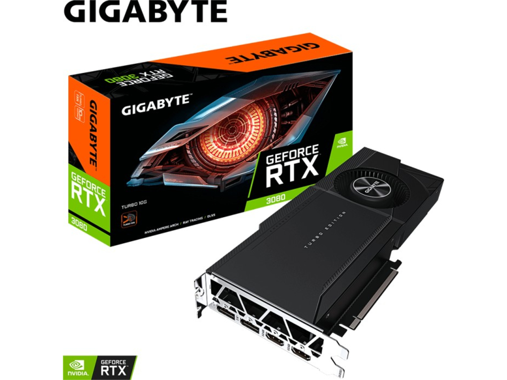 Gigabyte Grafična Kartica Geforce Rtx 3080 Turbo 10g 10gb Gddr6x Pci